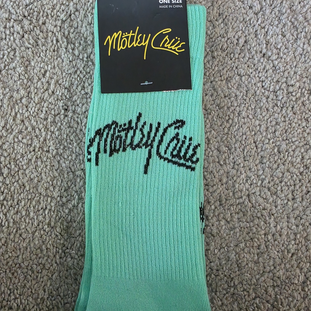 Amazon Men's Teal Motley Crue Socks